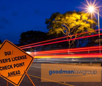 DUI checkpoint sign