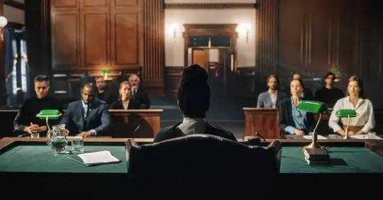 Courtroom scene