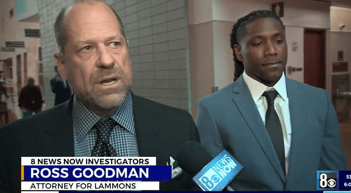 Ross Goodman being interviewed on KLAS 8 News Now